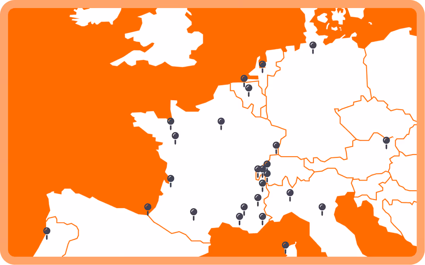 Carte des villes visitées par Pop In the City