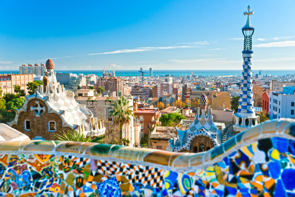 Barcelone, en Espagne, vue depuis le Parc Guell